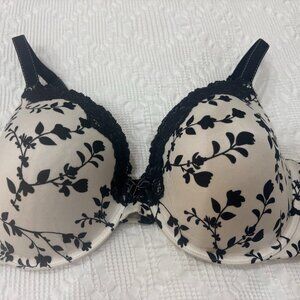 Maidenform Push Up Bra 38DD Lace Trimming